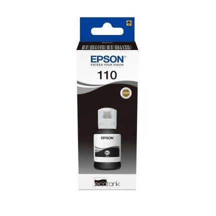 Epson 110S Ink Bottles Black L 40ml EcoTank M3170 / M3140 / M2170 / M2141 / M1180 / M1170 / M1140 / M1120 / M1100 / M3180 2000 pages