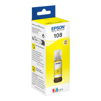 Epson 108 Ecotank Yellow Ink Bottle 70ml, 2100 Photos