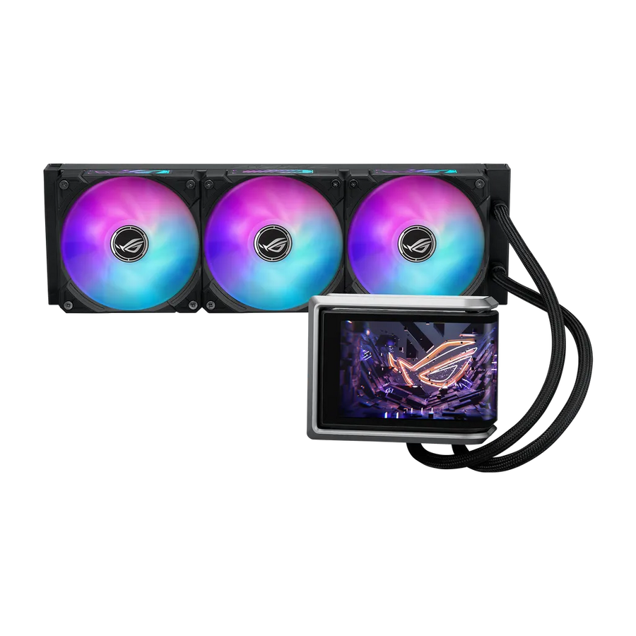 ASUS ROG RYUO IV 360mm ARGB AIO Liquid CPU Cooler 6.67-inch AMOLED Display Asetek Gen8 V2 Pump 3x120mm Fans AM5 LGA1851