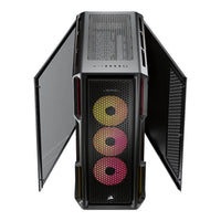 Corsair iCUE Link 5000T LX RGB Mid-Tower ATX PC Case Black 3x LX120 RGB Fans Aurora Light Strips