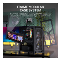 Corsair Frame 4000D RS Wood Modular Mid-Tower PC Case Black Walnut Wood Front Panel 4 RS120 Fans Dual 360mm Radiator