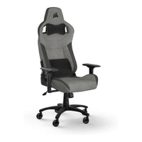 Corsair T3 Rush Gaming Chair Soft Fabric Memory Foam Lumbar Support (Charcoal/Grey)