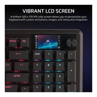Corsair Vanguard Pro 96 Hall Effect Gaming Keyboard MGX Hyperdrive Switches 8000Hz LCD Screen NA Layout