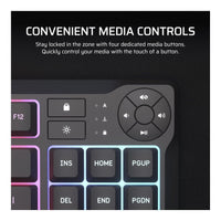 Corsair K55 Core TKL RGB Gaming Keyboard Tenkeyless Membrane 1000Hz Spill Resistant NA Layout