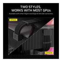 Corsair 90-Degree 12V-2x6 GPU Power Cable Type-5 Style-A Right-Angle Ultra-Flexible