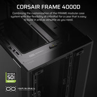 Corsair 4000D FRAME Midi-Tower ATX PC Case Black Tempered Glass