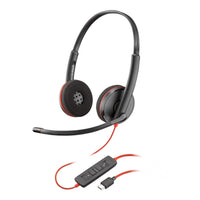 HP Poly Blackwire C3220 Binaural USB-C Wired Headset with Travel Case