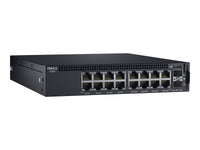 Dell Networking X1018 Smart Web Managed Switch/ 16x 1GbE and 2x 1GbE SFP ports Lifetime Limited Hardware Warranty Minimum Warranty ( add 575 BBEE to make the switch rackmountable )
