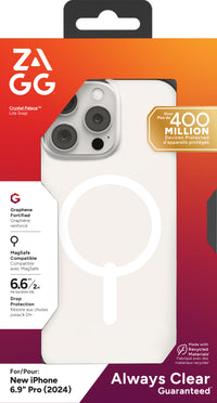 ZAGG Crystal Palace Lite Snap Clear Case for iPhone 16 Pro Max MagSafe Compatible