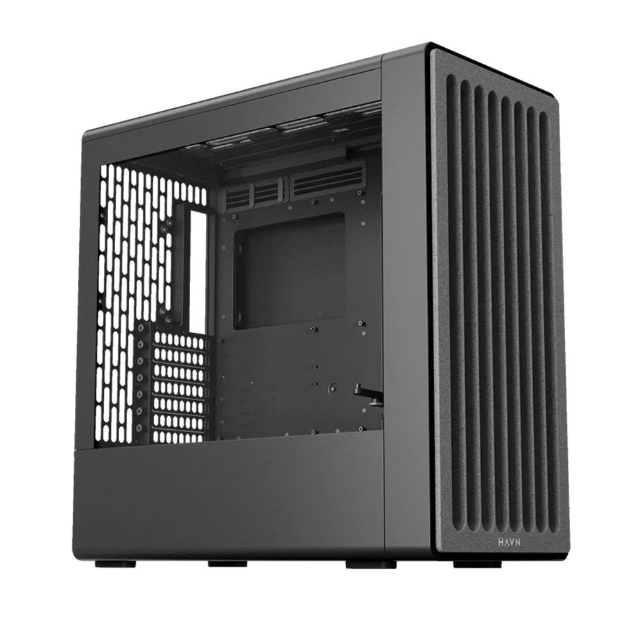 HAVN BF 360 Flow E-ATX Mid Tower Gaming PC Case Tempered Glass Black