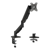 RCT Gas Spring Monitor Arm 17 to 32-inch VESA 75x75 100x100 Tilt Swivel Rotate Desk Clamp Grommet Cable Management