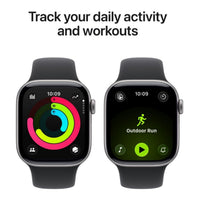 Apple Watch Series 11 GPS 46mm Space Grey Aluminium Case with Black Sport Band - M/L,Model A3333