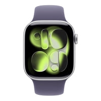 Apple Watch Series 11 GPS 46mm Silver Aluminium Case with Purple Fog Sport Band - M/L,Model A3333