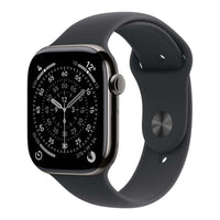 Apple Watch Series 11 GPS + Cellular 46mm Slate Titanium Case with Black Sport Band - M/L,Model A3337