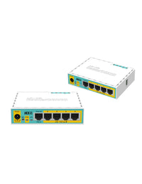 MikroTik hEX PoE Lite - Desktop PoE Router with 5 10/100 LAN ports and 1 USB port