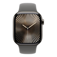 Apple Watch Series 10 GPS + Cellular 42mm Natural Titanium Case with Stone Grey Sport Band - M/L,Model A3001