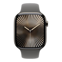 Apple Watch Series 10 GPS + Cellular 46mm Natural Titanium Case with Stone Grey Sport Band - S/M,Model A3003