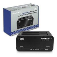 Vantec NexStar JX 2.5 3.5-inch SATA USB 3.2 Gen 1 External Drive Enclosure Black