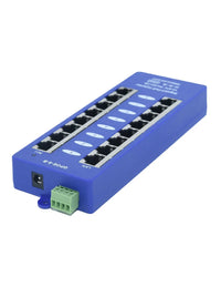 Passive POE Injector Hub, 8 Port, Gigabit, Blue