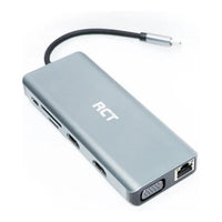 RCT SD-11 12-in-1 USB-C Hub Dual HDMI VGA USB 3.0 PD 100W Ethernet