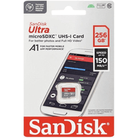 Sandisk Ultra 256GB 150MBS A1 Class 10 MicroSDXC Card