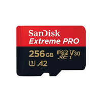 Sandisk Extreme Pro 256GB 4K Video MicroSDXC Card with Adapter