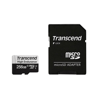 Transcend 350V 256GB MicroSDXC Class 10 UHS-I U3 95MB/s Read with SD Adapter