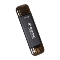 Transcend ESD310C 512GB External Portable SSD USB-C 3.2 Gen 2x2 1050/950 MB/s (Black)
