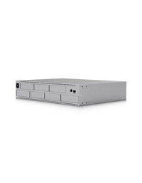 Ubiquiti UNAS-Pro-EU 2U rack-mount NAS with (7) 2.5/3.5" drive bays and 10 Gbps performance designed for large-scale file storage and sharing, (7) 2.5/3.5" HDD / SSD support, 10G SFP+ uplink and (1) GbE RJ45 port