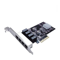 Vantec 4-Port PCIe Gigabit Ethernet Network Adapter Card Intel Chipset x4 PCIe 9K Jumbo Frame