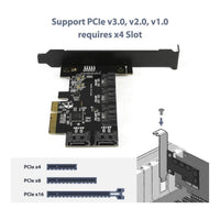 Vantec 5-Port SATA 6Gbps PCIe x4 Internal Expansion Card Plug and Play Windows Linux