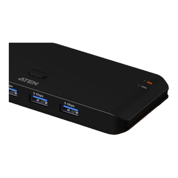 Aten US5324 2x4 USB 3.2 Gen 1 Sharing Switch USB-A and USB-C Host 2 Computers Share 4 Peripherals 5Gbps Remote Selector