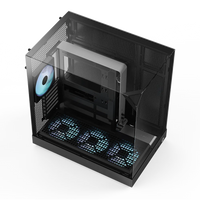 Aerocool APNX V2 Vision E-ATX Mid Tower PC Case Black 3 Tempered Glass Panels 4 ARGB Fans 360mm Radiator