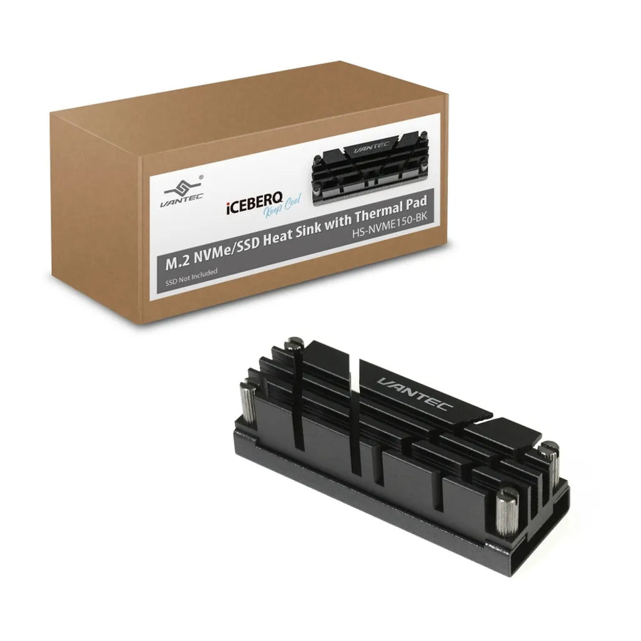 Vantec Iceberg Q M.2 NVMe 2280 SSD Heatsink Black