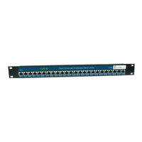 Clear Line 24 Port Gigabit Rackmount PoE Surge Arrestor CAT 6 Patch Panel