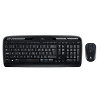 Logitech MK330 Full-Size Wireless Keyboard and Mouse Combo Spill-Resistant Nano USB Black