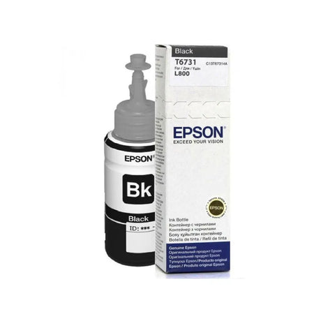 Epson T6731 Black Dye Ink Bottle 70ml for EcoTank L800 Series