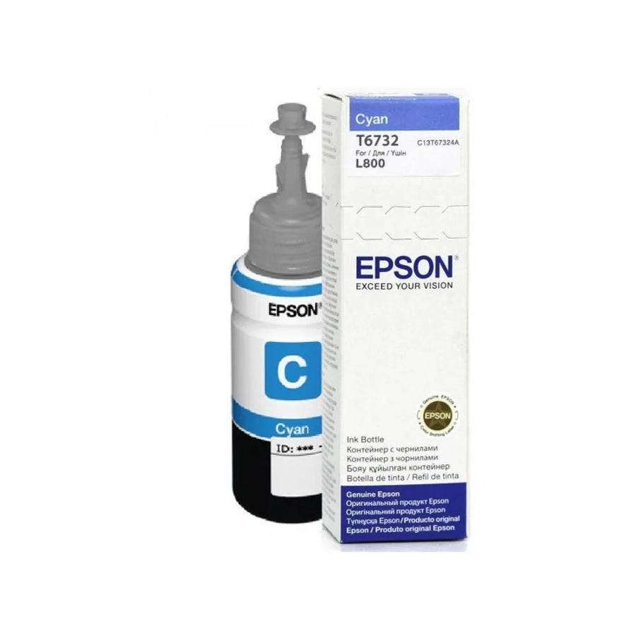 Epson T6732 Cyan Dye Ink Bottle 70ml for EcoTank L800 Series