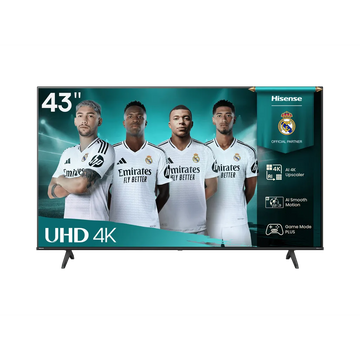 Hisense A6Q 43-inch 4K UHD LED Smart TV Wi-Fi HDR DVB-T2 Black