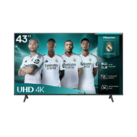 Hisense A6Q 43-inch 4K UHD LED Smart TV Wi-Fi HDR DVB-T2 Black