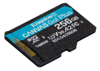 Kingston 256GB microSDXC Canvas Go Plus Gen4 200MB/s A2 U3 V30 Card + Adapter