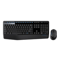Logitech MK345 Wireless Full-Size Keyboard and Mouse Combo with Wrist Rest (Black)
