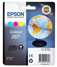 Epson 267 Colour Ink Cartridge Cyan Magenta Yellow 6.7ml for WorkForce WF-100W