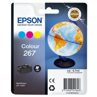 Epson 267 Colour Ink Cartridge Cyan Magenta Yellow 6.7ml for WorkForce WF-100W