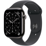 Apple Watch Series 11 GPS + Cellular 46mm Slate Titanium Case with Black Sport Band - M/L,Model A3337