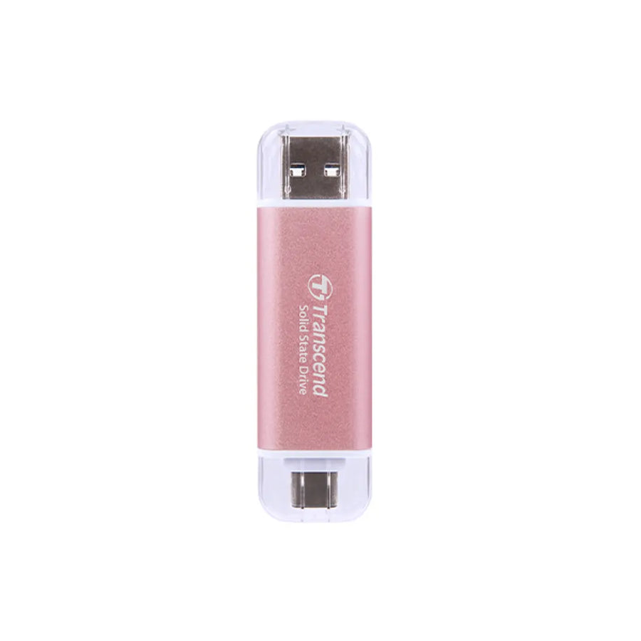 Transcend ESD310 512GB Portable SSD USB-C 3.2 Gen 2 10Gbps Password Protection (Pink)