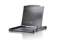 Aten CL6700MW 17.3-inch 1U Rackmount Single Rail LCD KVM Console DVI-D Full HD Black