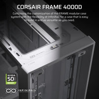 Corsair 4000D FRAME Midi-Tower ATX PC Case White Tempered Glass