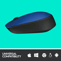 Logitech M171 Wireless Mouse 1000 DPI USB Nano Receiver Blue