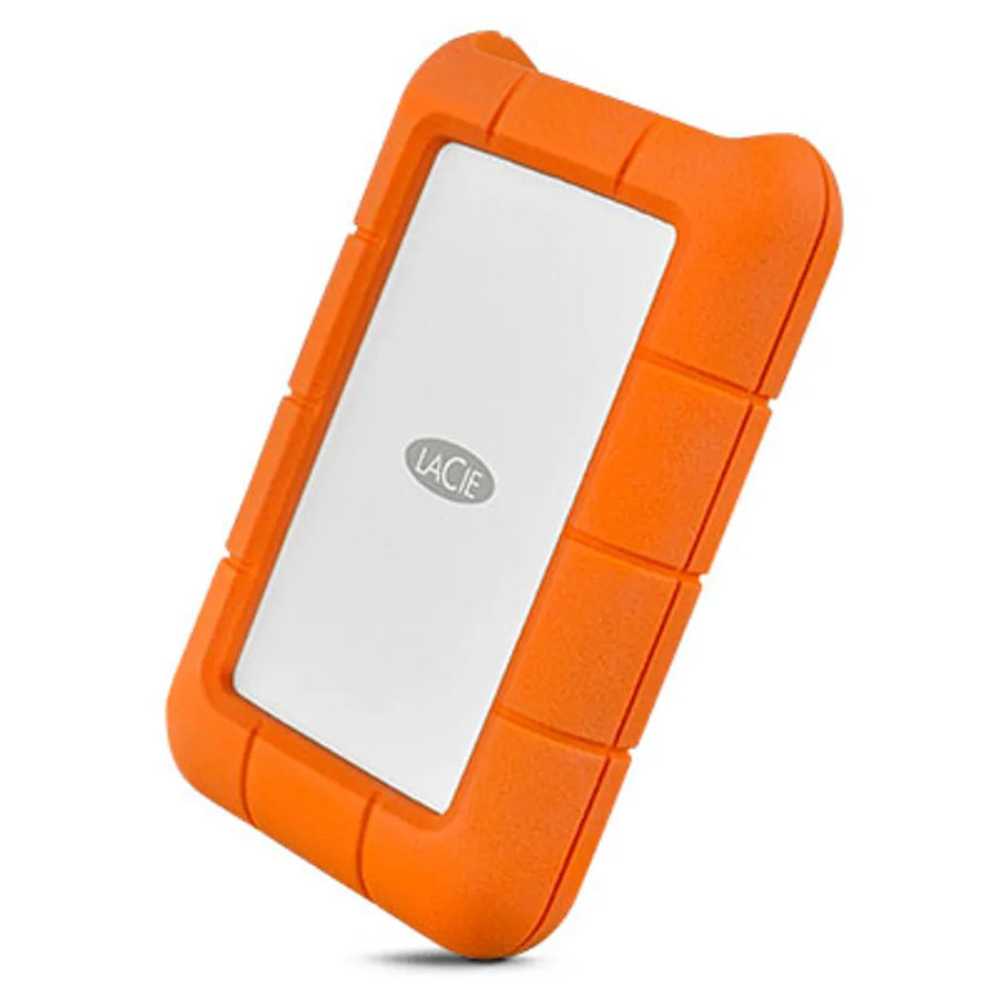 LaCie Rugged 1TB USB-C 2.5-inch Portable External HDD Orange 130MB/s USB 3.2 Gen 1